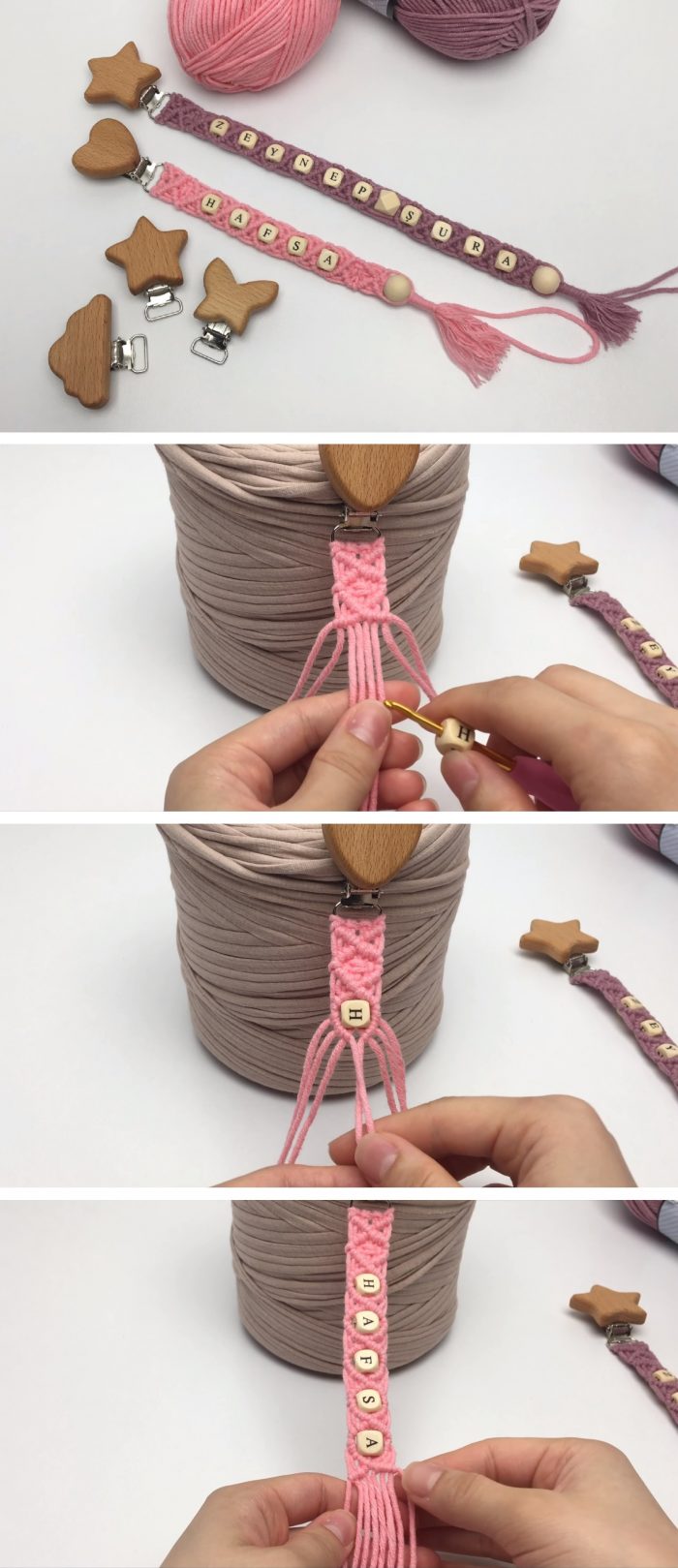 Crochet cheap pacifier clip