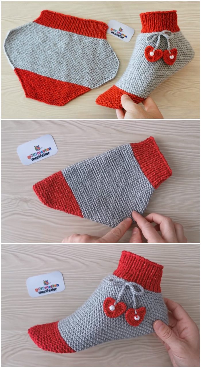 ladies knitted slippers