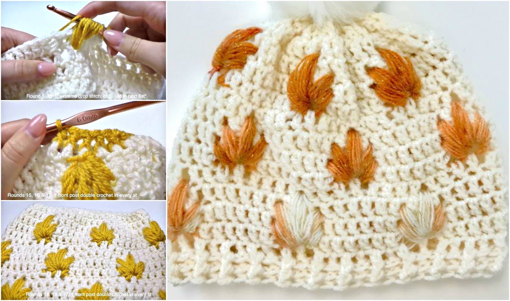 Leafly Autumn Hat Crochet Pattern + Video