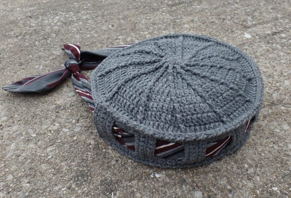 Crochet Tie or Belt Handbag Purse