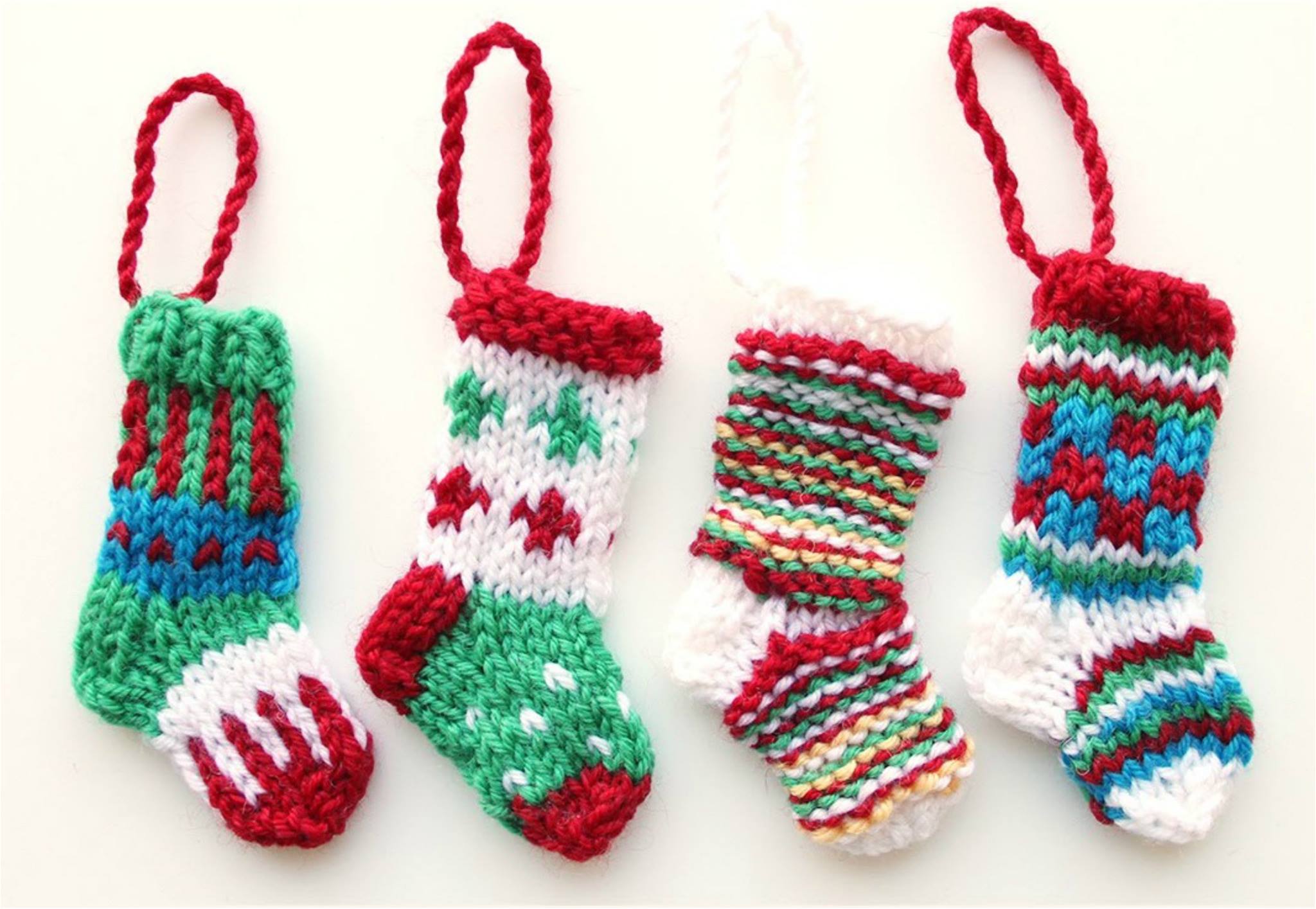How To Knit Mini Christmas Stocking