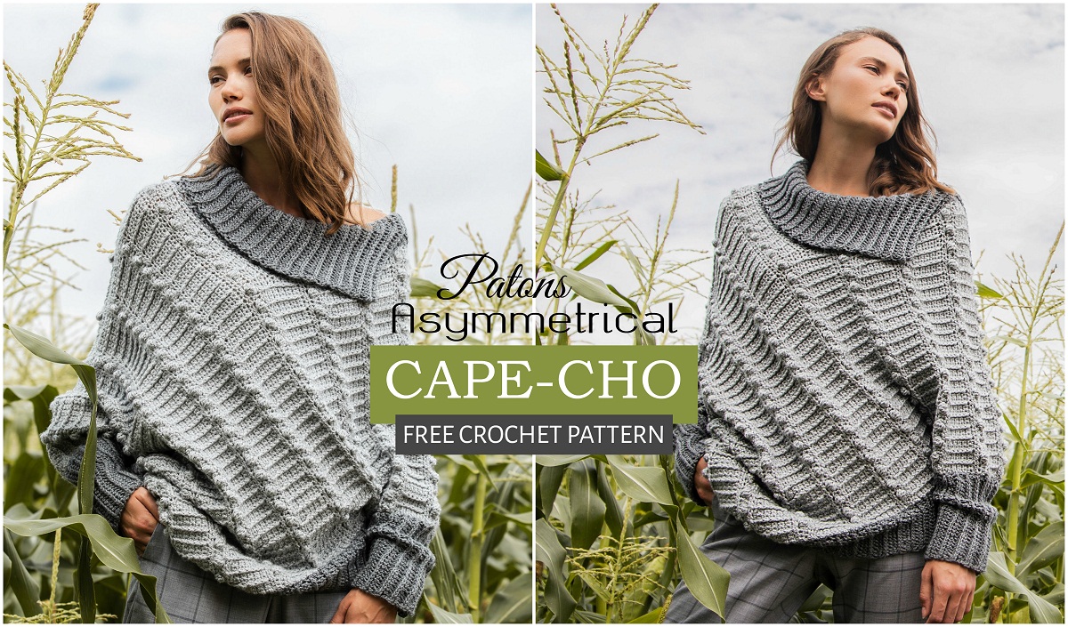 Asymmetrical Cape-Cho Free Crochet Pattern