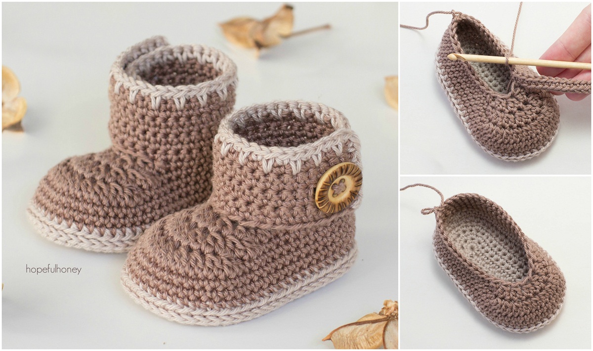 Cocoa Baby Booties Free Crochet Pattern 