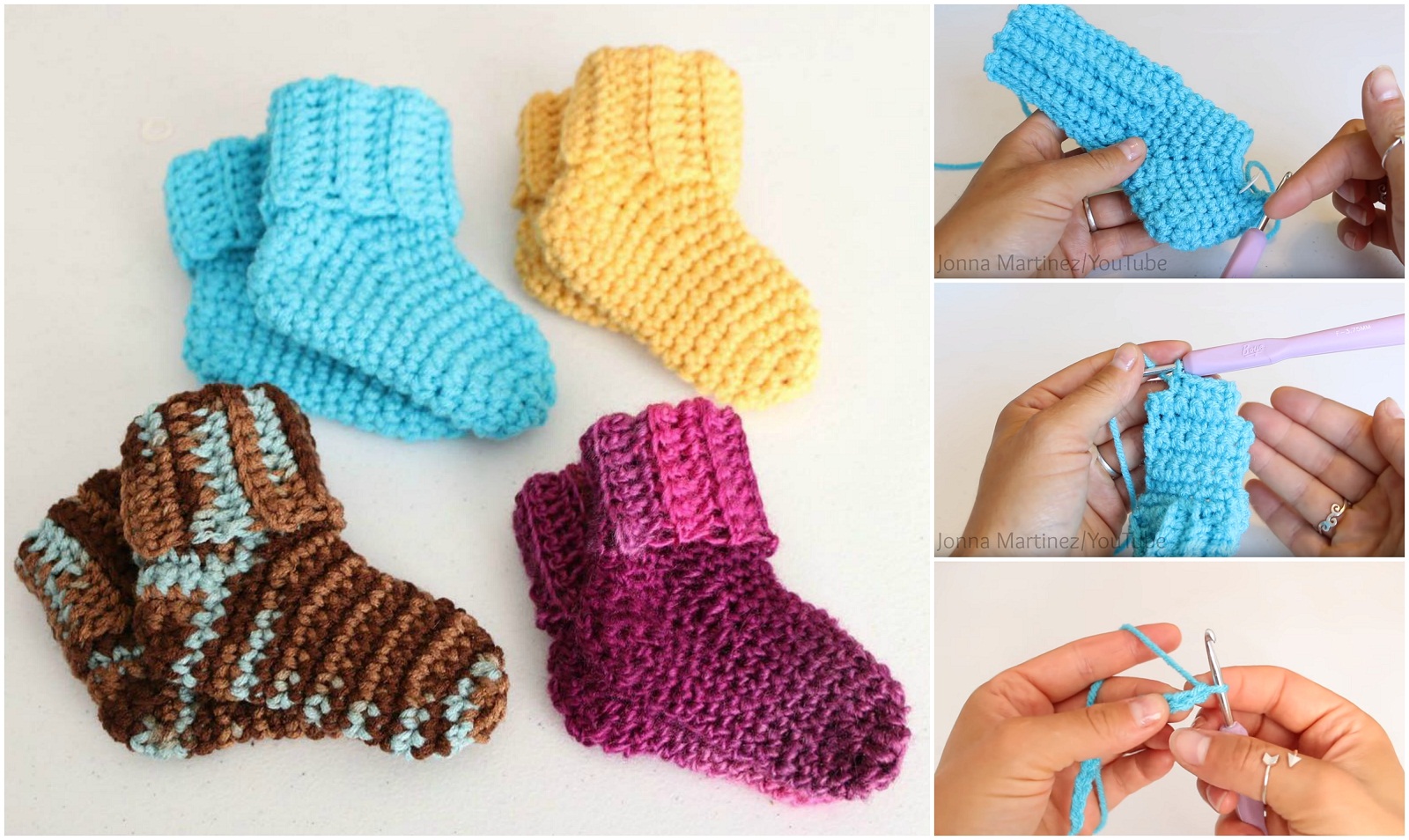 Fast and Easy Baby Socks Crochet Tutorial