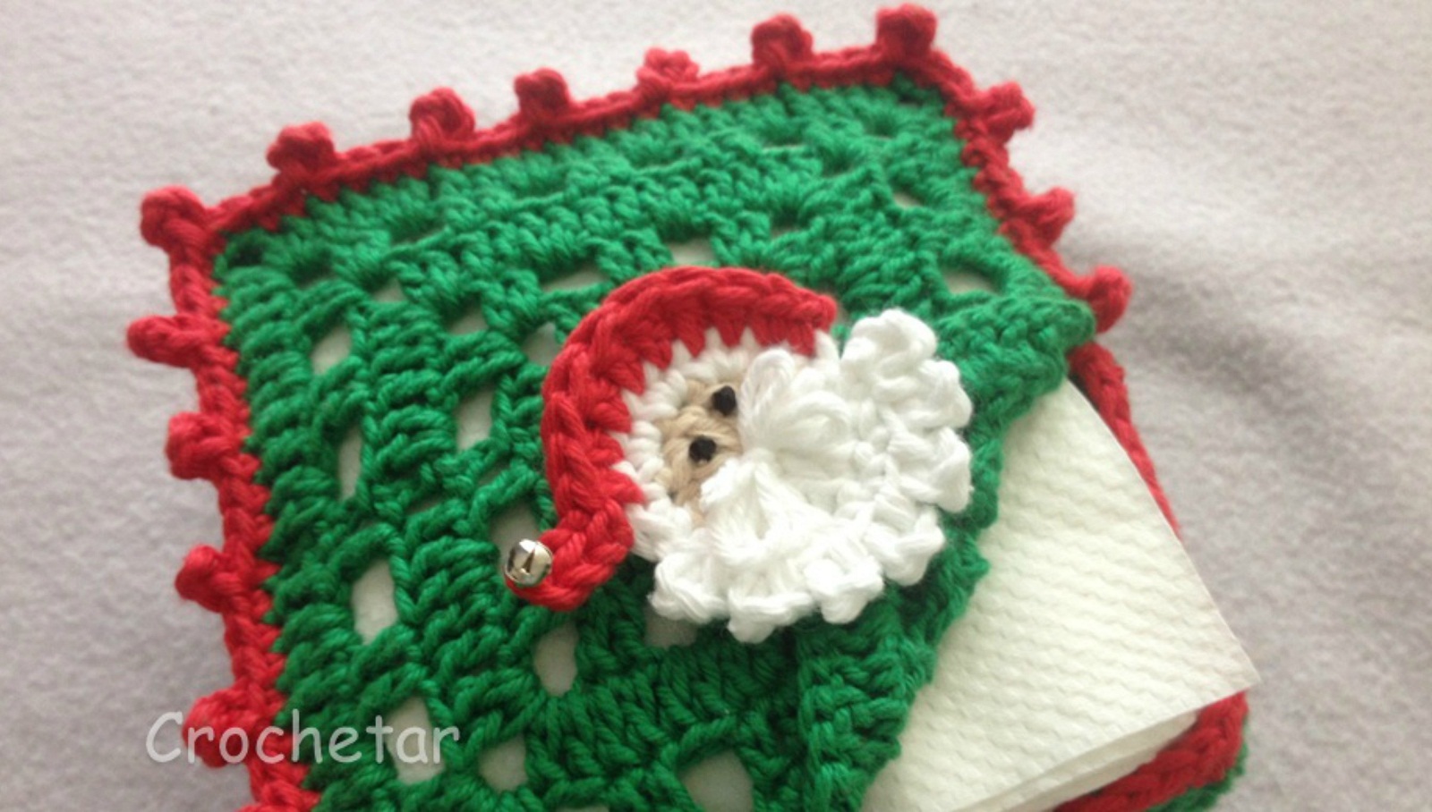 Crochet Christmas Box For Napkins