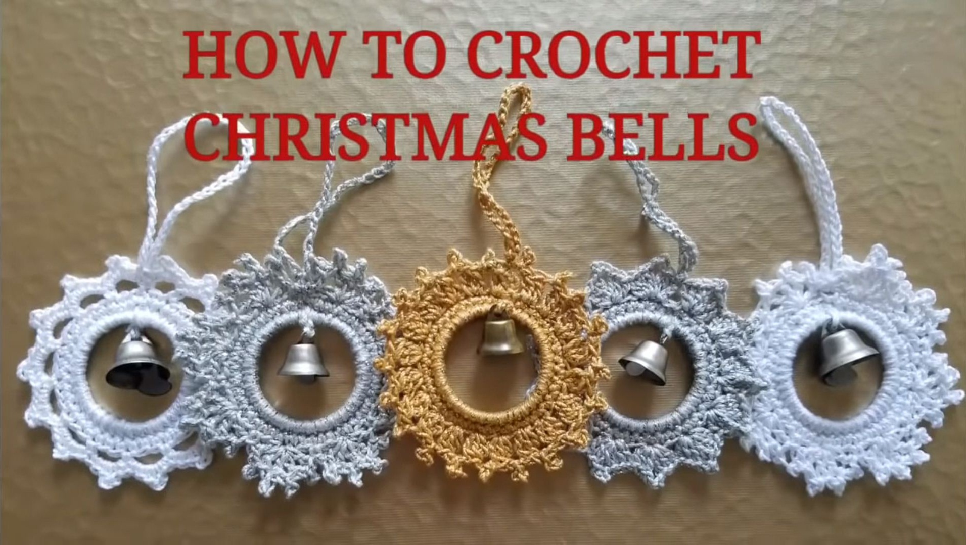 Crochet Christmas Ornament With Bell