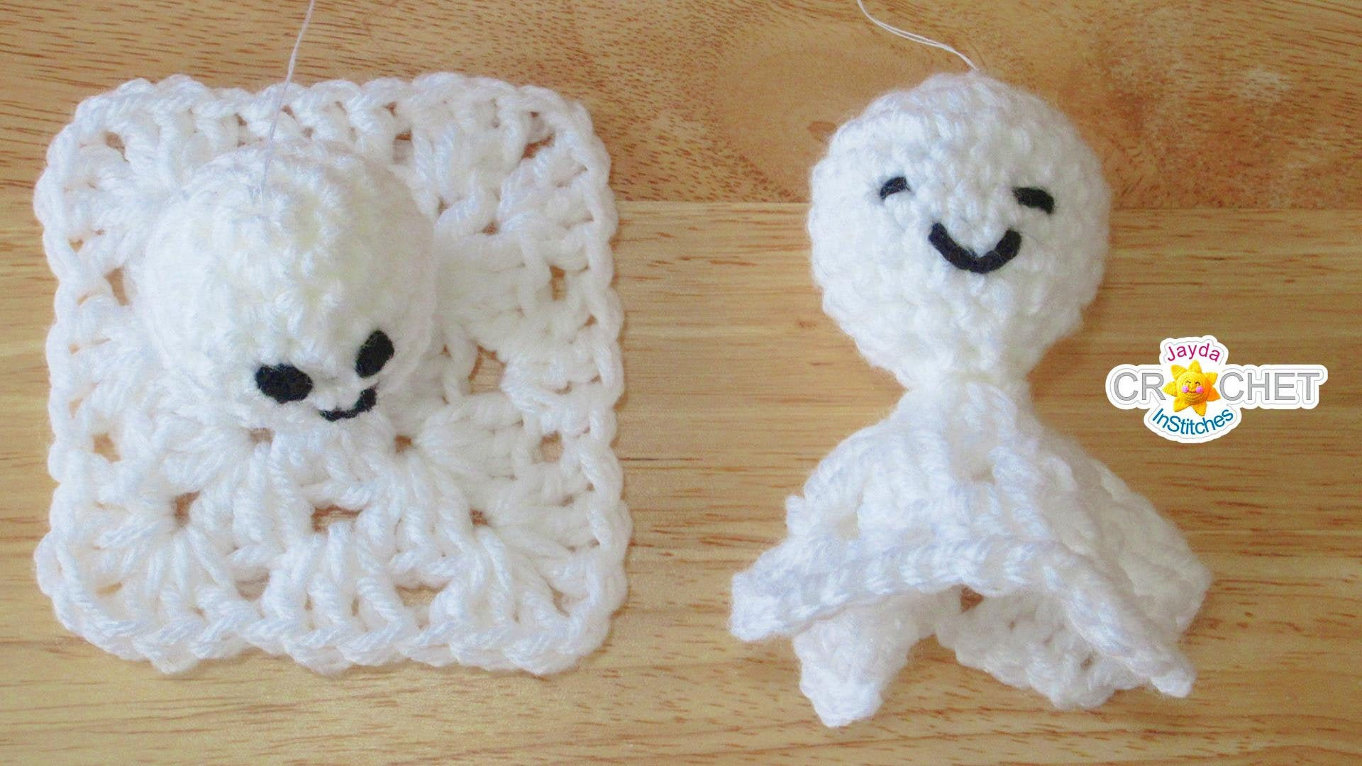 Crochet Easy Granny Square Ghost