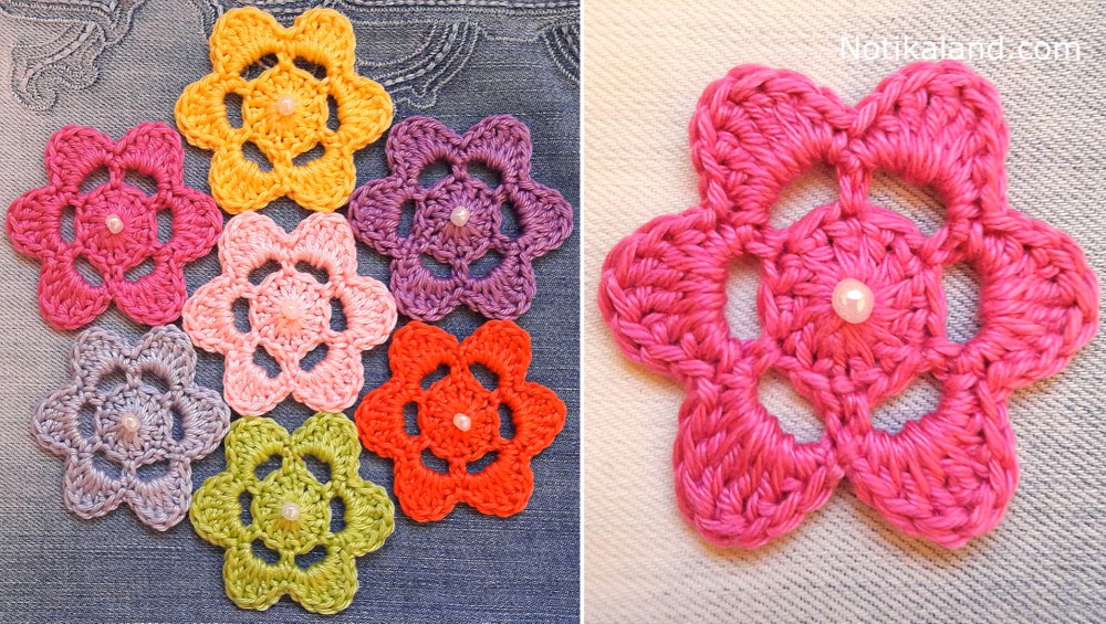 How To Crochet Easy Flower Motif