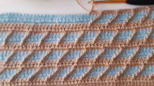 Crochet Diagonal Embossed Box Stitch