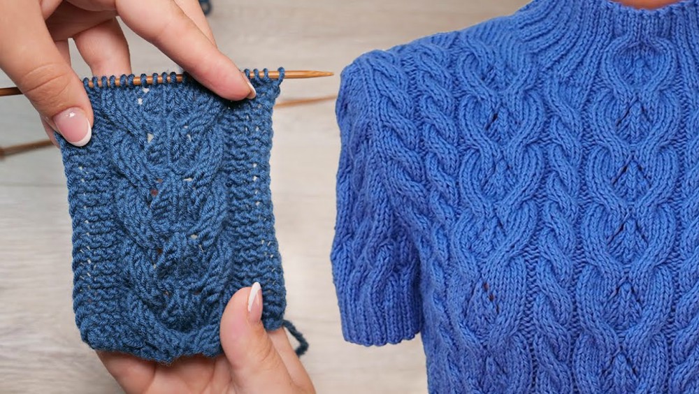 Lace Cables Stitch Free Knitting Pattern