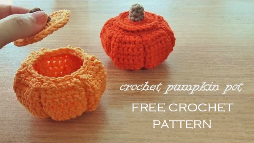 Crochet Pumpkin Pot Pattern For Halloween