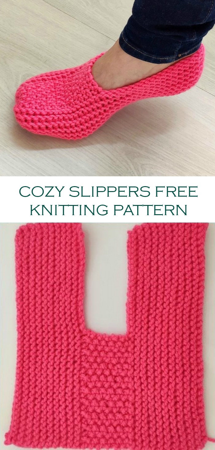 Soft And Cozy House Slippers Free Knitting Pattern