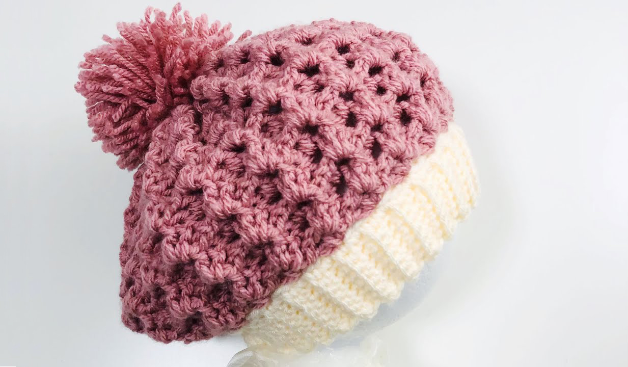 Crochet Slouchy Style Baby Hat – Crystal Waves Stitch
