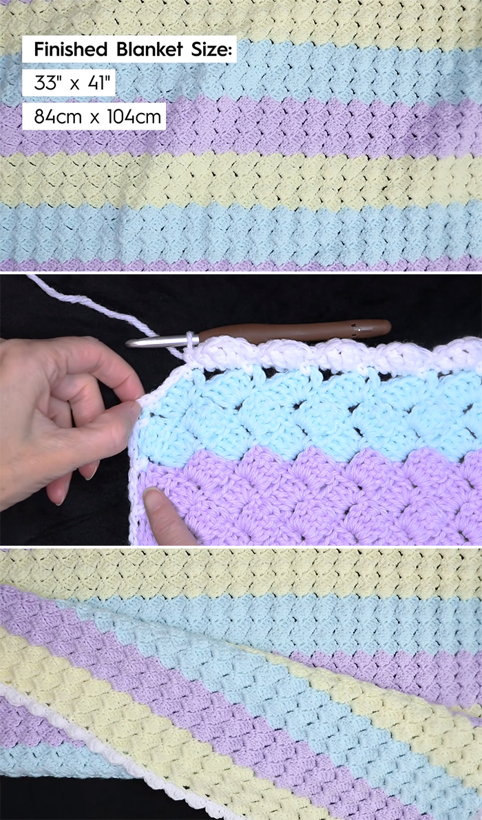Crochet The Sober Granny Baby Blanket - Yarn & Hooks