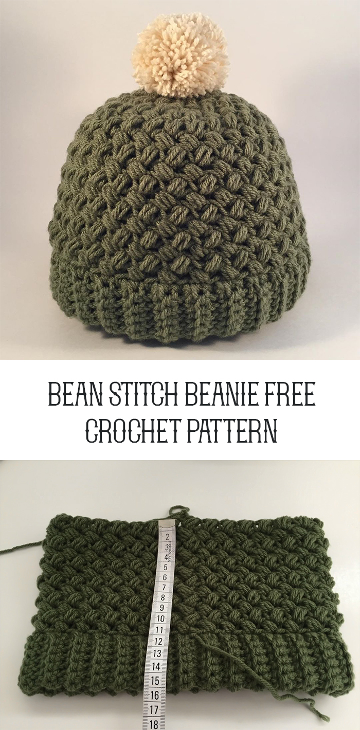 bean stitch hat