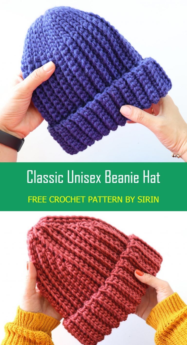 Crochet Classic Unisex Beanie Hat - Yarn & Hooks