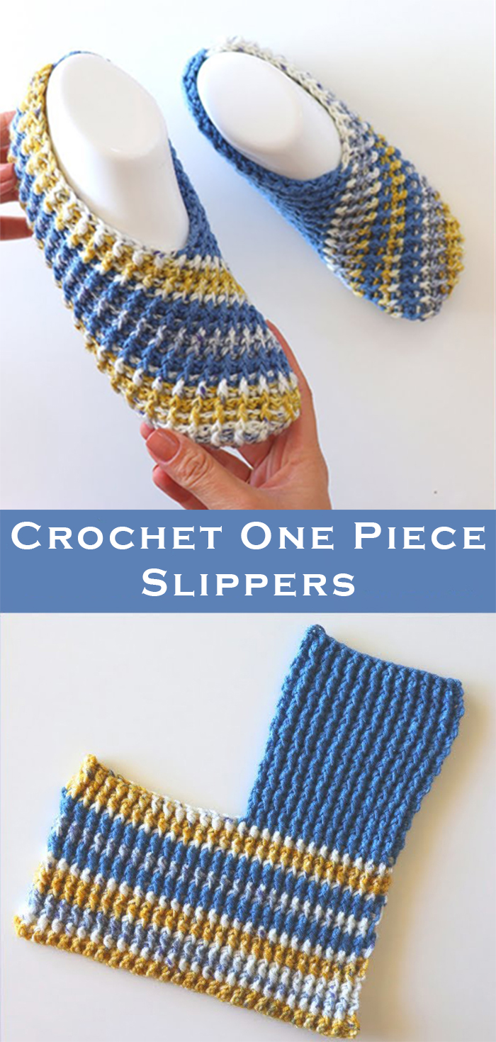 Crochet Easy Piece Slippers