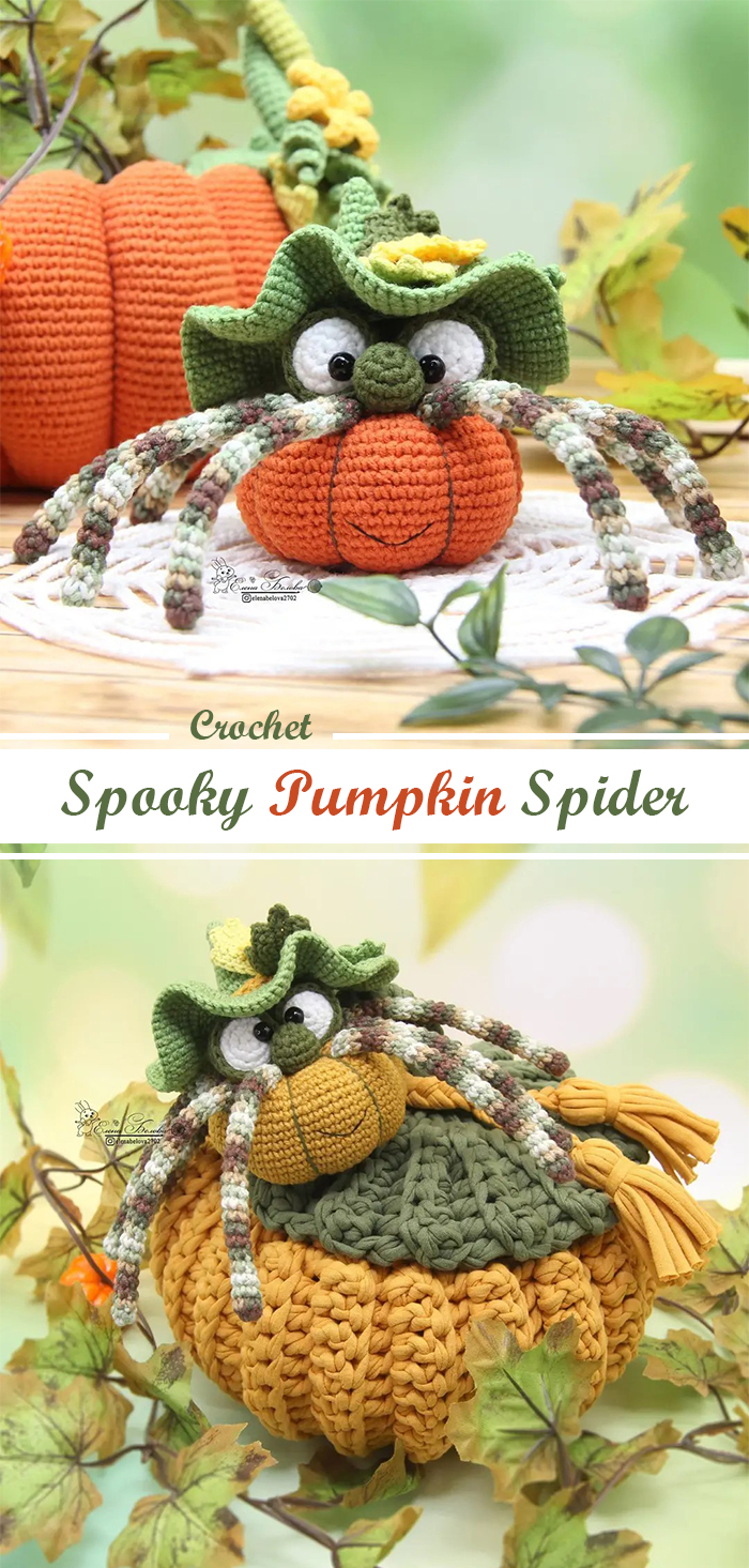 How To Crochet Halloween Pumpkin Spider