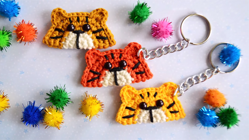 Crochet Tiger Keychain Tutorial