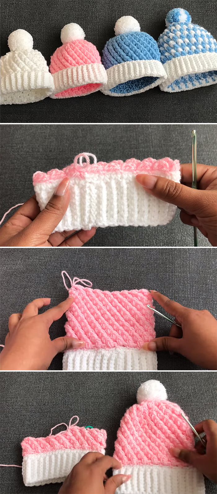 Fast & Easy Crochet Baby Hat For Beginners